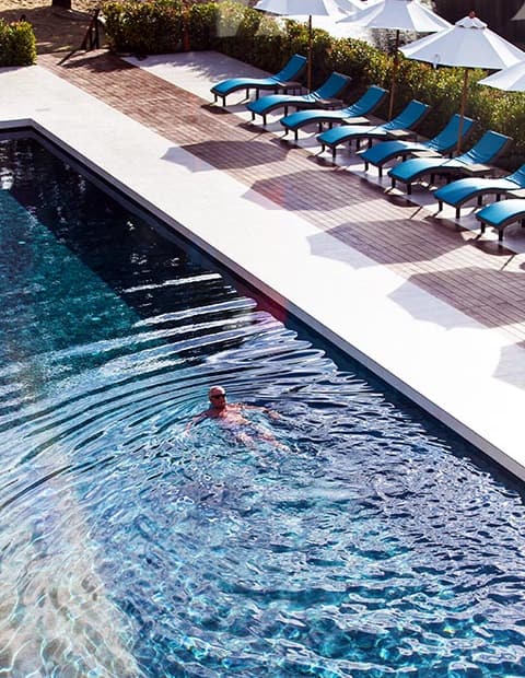 Sun all day, designed that way. New Leaf Wellness Pool