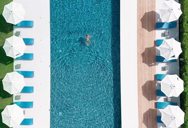 aerial view of the new leaf pool