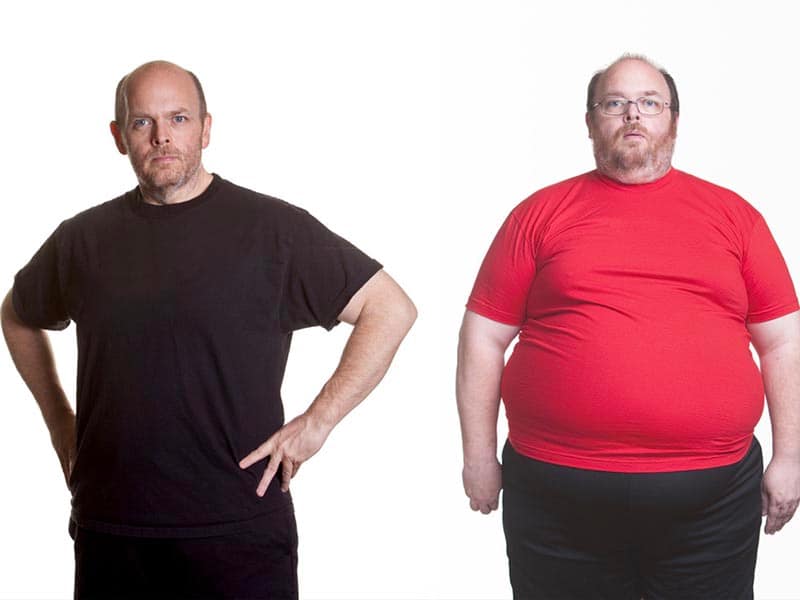 After and before Image of the client; Detox Weight Loss