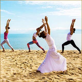 beach yoga